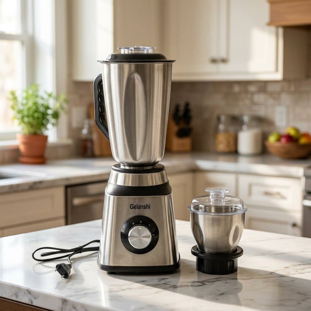 Gelanshi 2-in-1 Blender with Stainless Steel Jars – 400W Electric Blender & Grinder - Armaa Store Pk