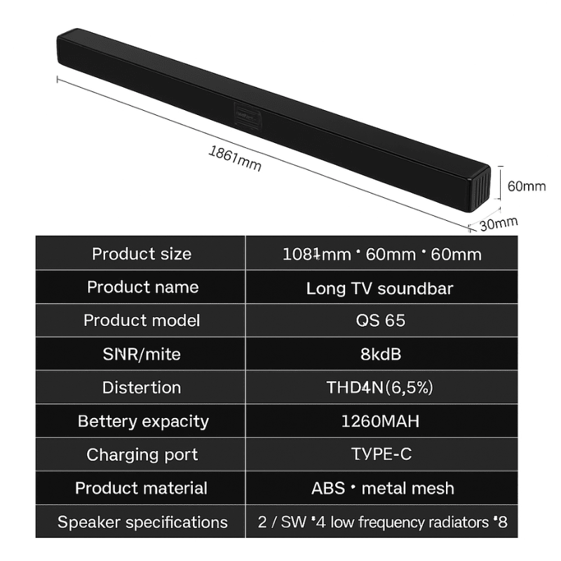 Great Wall Home TV Soundbar - Smart Bluetooth TV Speaker with Powerful Bass - Armaa Store Pk