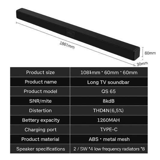 Great Wall Home TV Soundbar - Smart Bluetooth TV Speaker with Powerful Bass - Armaa Store Pk