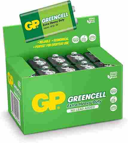 Green Cell 9 Volt Heavy Duty Battery - 10 Pcs Box | Zero Mercury Added | Long Life Power - Armaa Store Pk