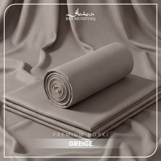 Greige - Imperial Original Unstitched Boski - Bin Mushtaq