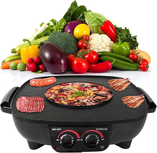 Hot Pot BBQ, hot pot and bbq grill, hot pot and bbq grill 2 in 1 - Armaa Store Pk