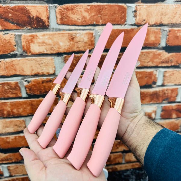 Huachuzu Kitchen Knife Set Wheat Stalk Six-piece Cartoon Knife - Armaa Store Pk