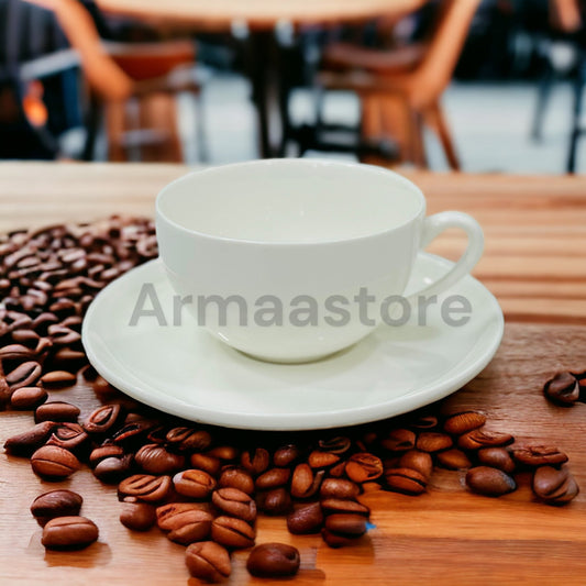 Imported 6 Pieces Tea And Coffee Cup Set with Plates - Armaa Store Pk