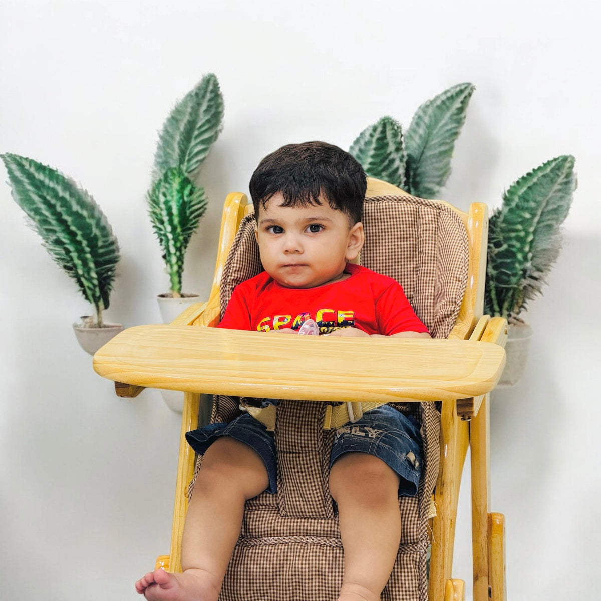 Imported Baby Wooden Cot and Exquisite Imported Baby Wooden Chair Pair Set - Armaa Store Pk