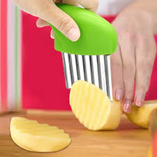 Imported Stainless Steel Crinkle Potato Cutter – Wavy Vegetable Slicer - Armaa Store Pk