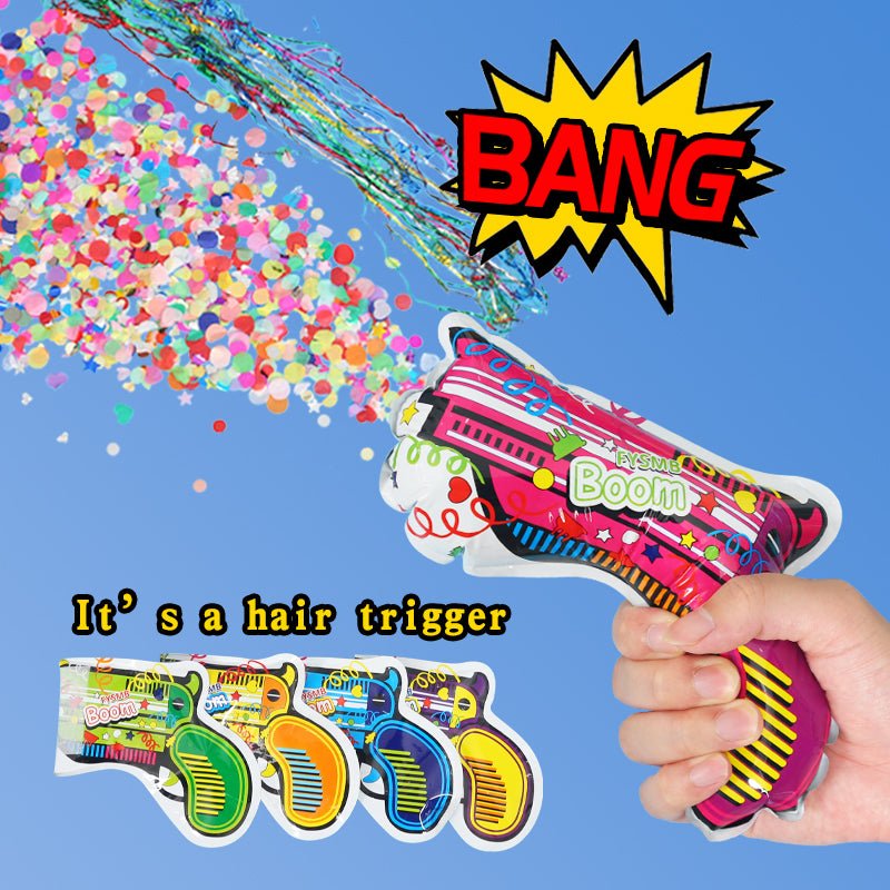 Inflatable Fireworks Pistol Confetti Boom - Birthday Party Cheer Props (5 Pcs) - Armaa Store Pk