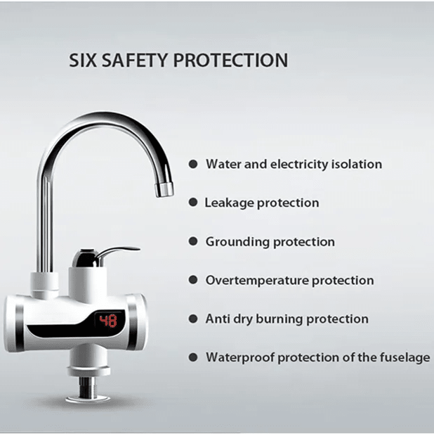 Instant Hot Water Tap Electric Geyser for Bathroom or Kitchen Basin - Armaa Store Pk