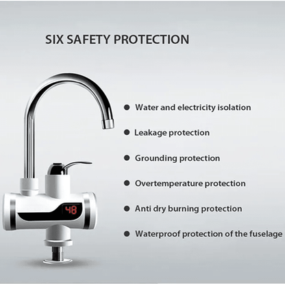 Instant Hot Water Tap Electric Geyser for Bathroom or Kitchen Basin - Armaa Store Pk
