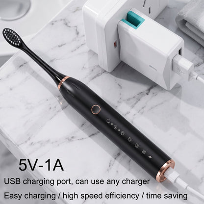 IPX7 Sonic Electric Toothbrush – Rechargeable Waterproof Toothbrush with 4 Brush Heads - Armaa Store Pk