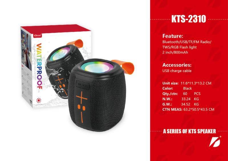 KBroad Waterproof Portable Bluetooth Speaker with RGB Lights - KTS-2310 - Armaa Store Pk