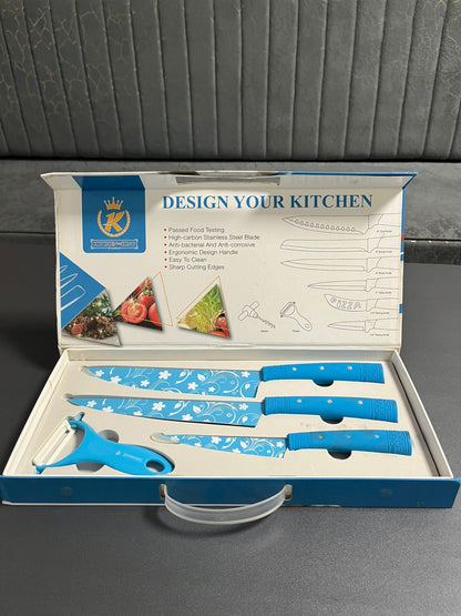 Kitchen King 4-Piece Kitchen Knife Set (Blue) - Armaa Store Pk