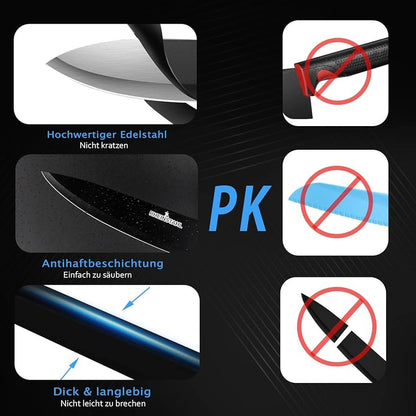 Knife Set 6-Piece Stainless Steel Kitchen Knife Set, Professional Knife Set Including Peeler - Armaa Store Pk