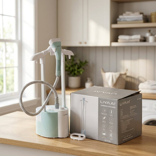 LIYAAT Garment Steamer with Adjustable Stand – Portable Clothes Steam Iron - Armaa Store Pk