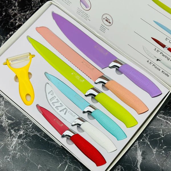 Lwiss Exclusive 7pcs Non-Stick Coating Knife Set - Armaa Store Pk