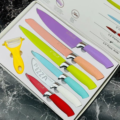 Lwiss Exclusive 7pcs Non-Stick Coating Knife Set - Armaa Store Pk