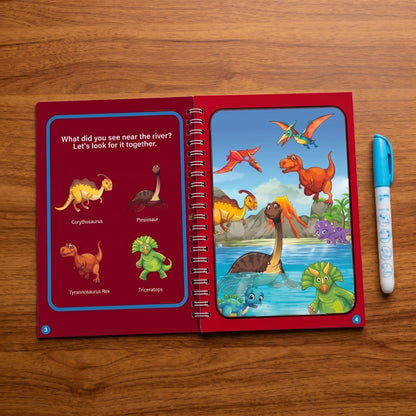 Magic Water Coloring Book for Kids – Reusable Water Painting Book with Magic Pen 5 Pieces Set - Armaa Store Pk