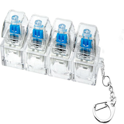 Mechanical Keyboard Switch Fidget Toy Keychain with 4 Clear Switches & LED Light - Armaa Store Pk