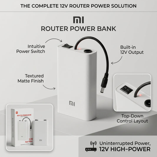 Mi Router Power Bank 12V – Uninterrupted Power Backup for WiFi Routers - Armaa Store Pk