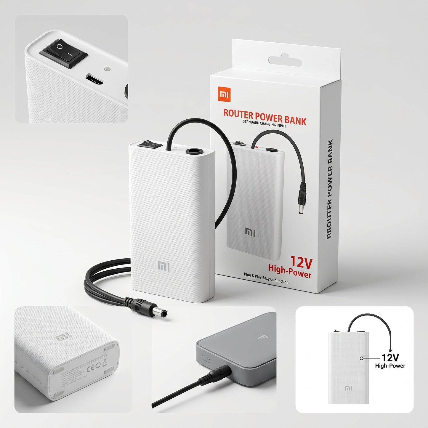 Mi Router Power Bank 12V – Uninterrupted Power Backup for WiFi Routers - Armaa Store Pk