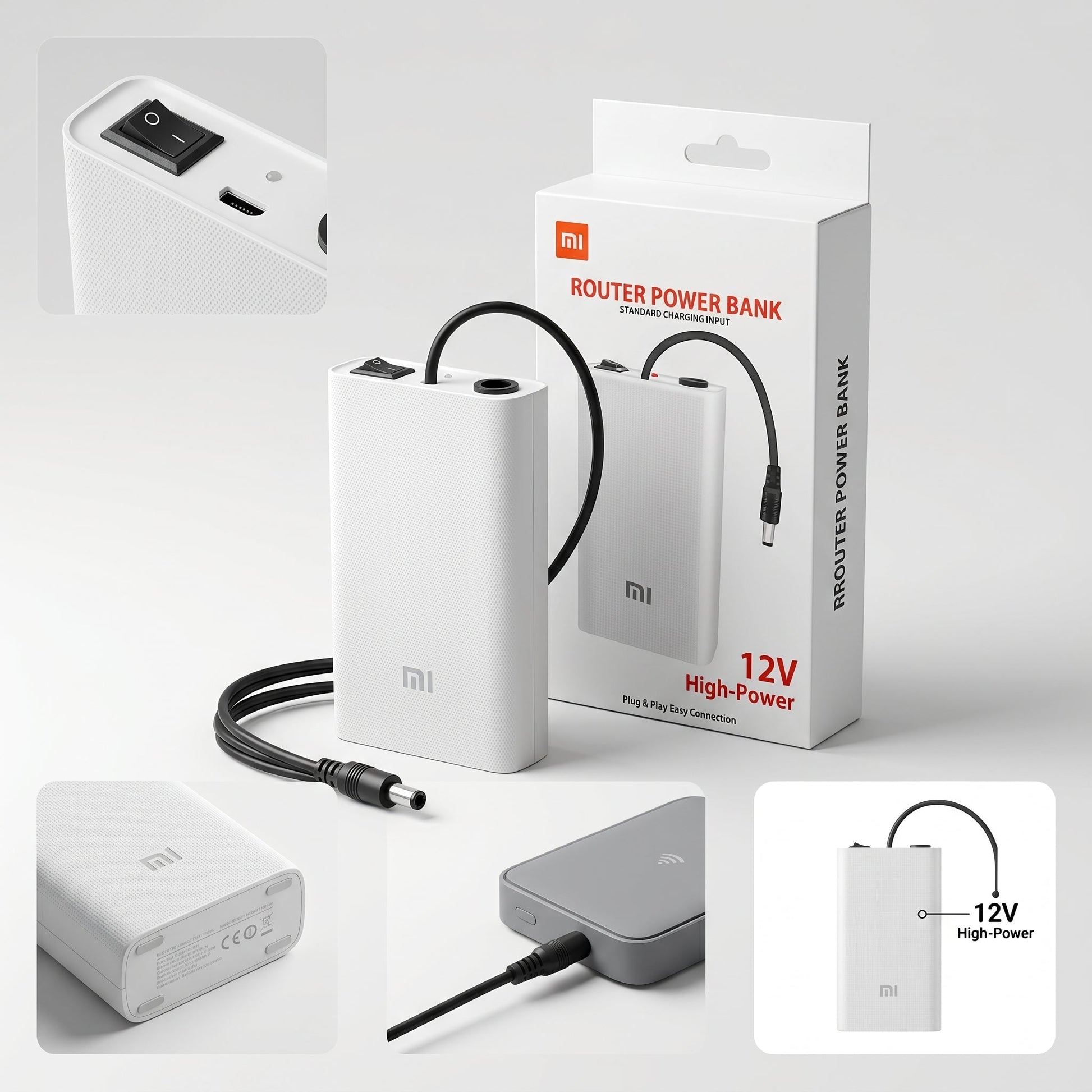 Mi Router Power Bank 12V – Uninterrupted Power Backup for WiFi Routers - Armaa Store Pk