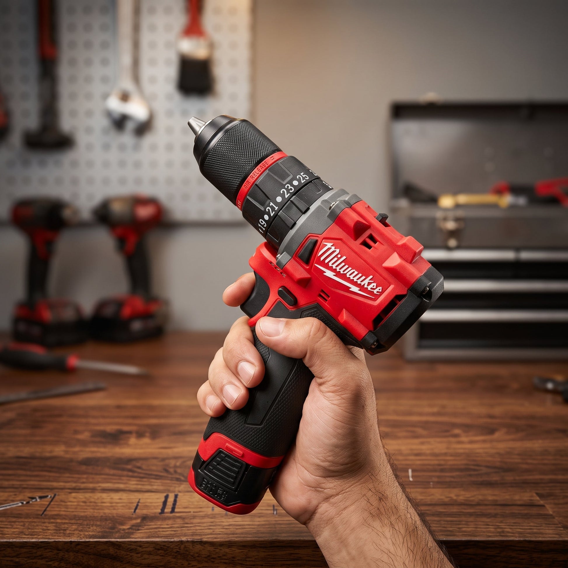Milwaukee Cordless Drill Machine Kit – Rechargeable Electric Drill Driver with Carry Case & Battery - Armaa Store Pk