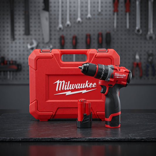 Milwaukee Cordless Drill Machine Kit – Rechargeable Electric Drill Driver with Carry Case & Battery - Armaa Store Pk