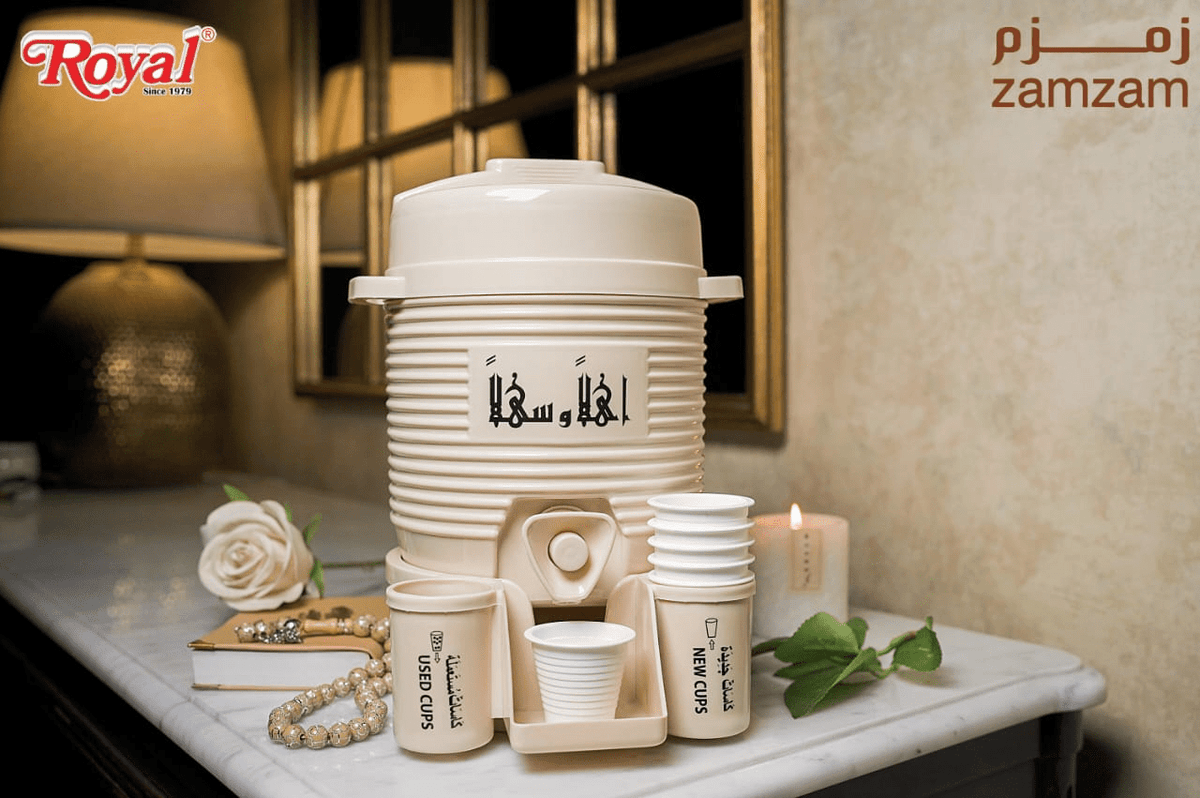 Mini Zamzam Dispenser 2L with 50ml ZamZam water Bottle - Armaa Store Pk