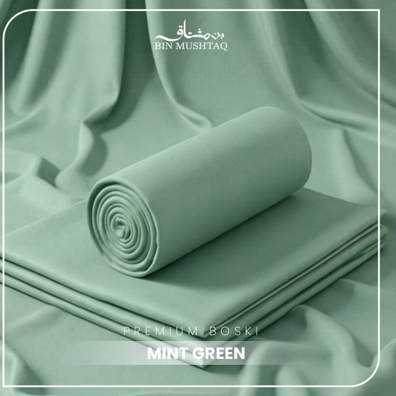 Mint Green - Imperial Original Unstitched Boski - Bin Mushtaq