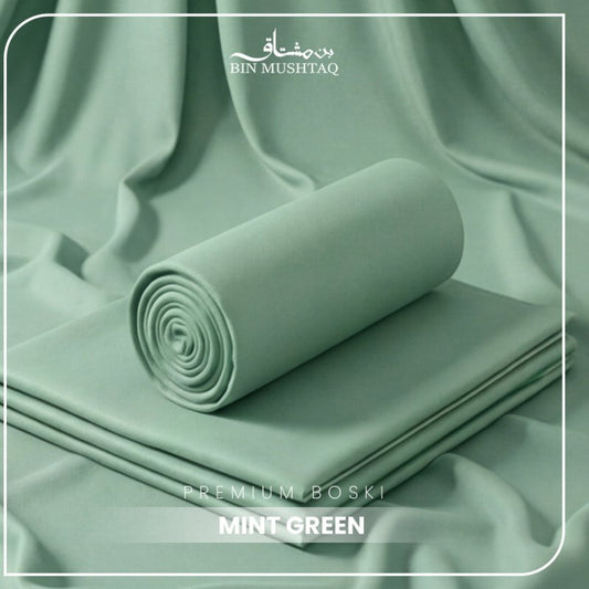 Mint Green - Imperial Original Unstitched Boski - Bin Mushtaq