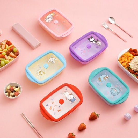 Mofusand x Sanrio Hello Kitty Bento Glass Lunch Box - Airtight Food Container (7-11 Edition) - Armaa Store Pk