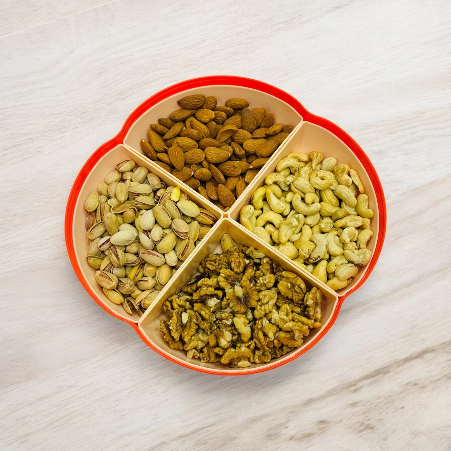 Multifunctional Dried Fruit Plate Serving Tray Food Storage Box Nuts Plate Platter - Armaa Store Pk