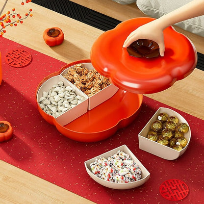 Multifunctional Dried Fruit Plate Serving Tray Food Storage Box Nuts Plate Platter - Armaa Store Pk