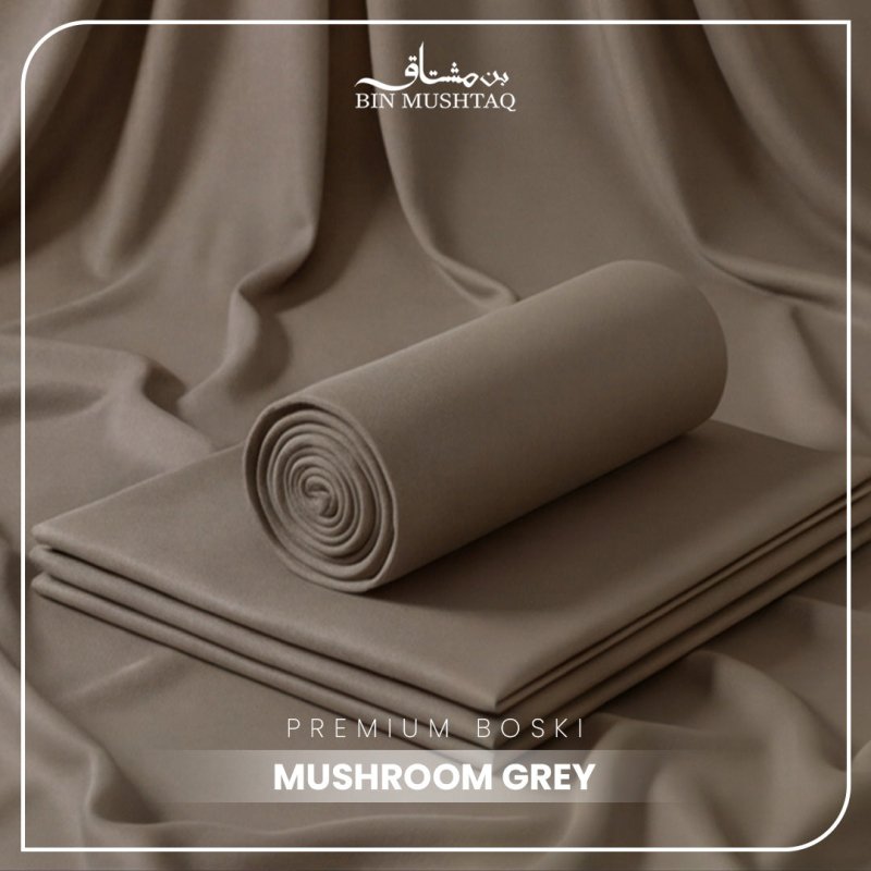 Mushroom Grey - Imperial Original Unstitched Boski - Bin Mushtaq