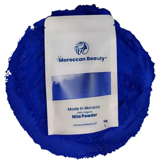 Original Moroccan Blue Nila Powder For Skin Whitening - 50g - Armaa Store Pk