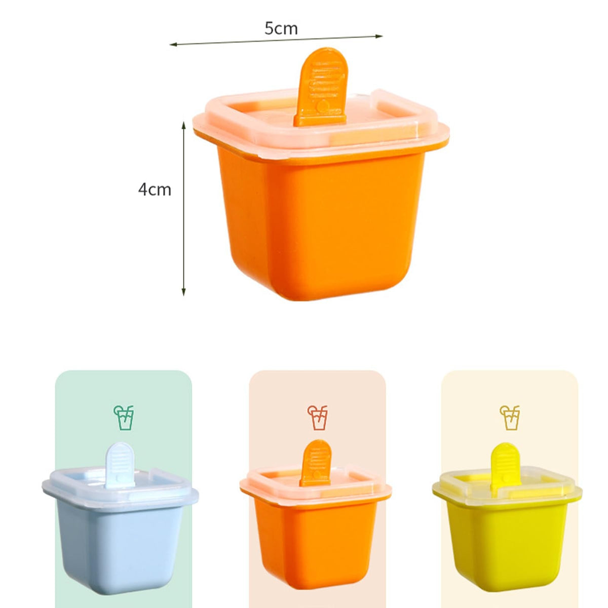 Pack of 12 Ice Lolly Moulds, Food Grade Ice Tray, Ice Pop Maker - Armaa Store Pk
