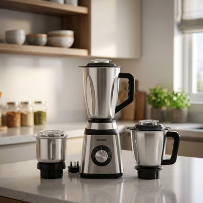 Philips 3-in-1 Electric Blender – 1800W Motor with Stainless Steel Jars - Armaa Store Pk
