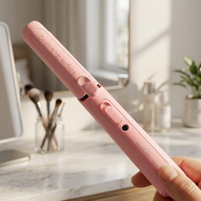 Pink Hair Straightener Portable Electric Hair Straightening Iron - Armaa Store Pk
