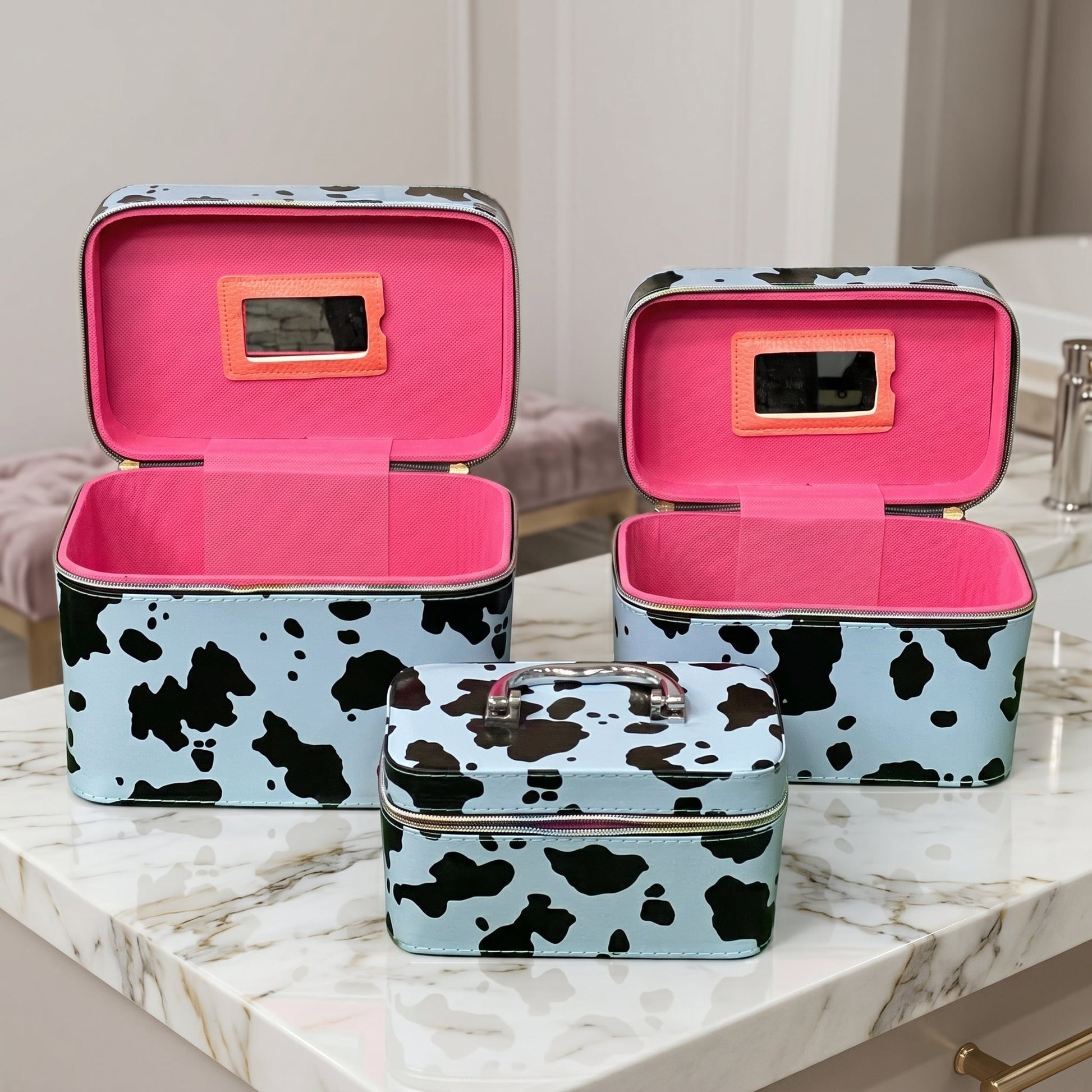 Premium 3-Piece Cosmetic Storage Box Set – Stylish Makeup & Skincare Organizer - Armaa Store Pk