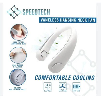 Rechargeable and Portable Vaneless Neck Fan - Super Cooling Strong Fan 360° - Armaa Store Pk