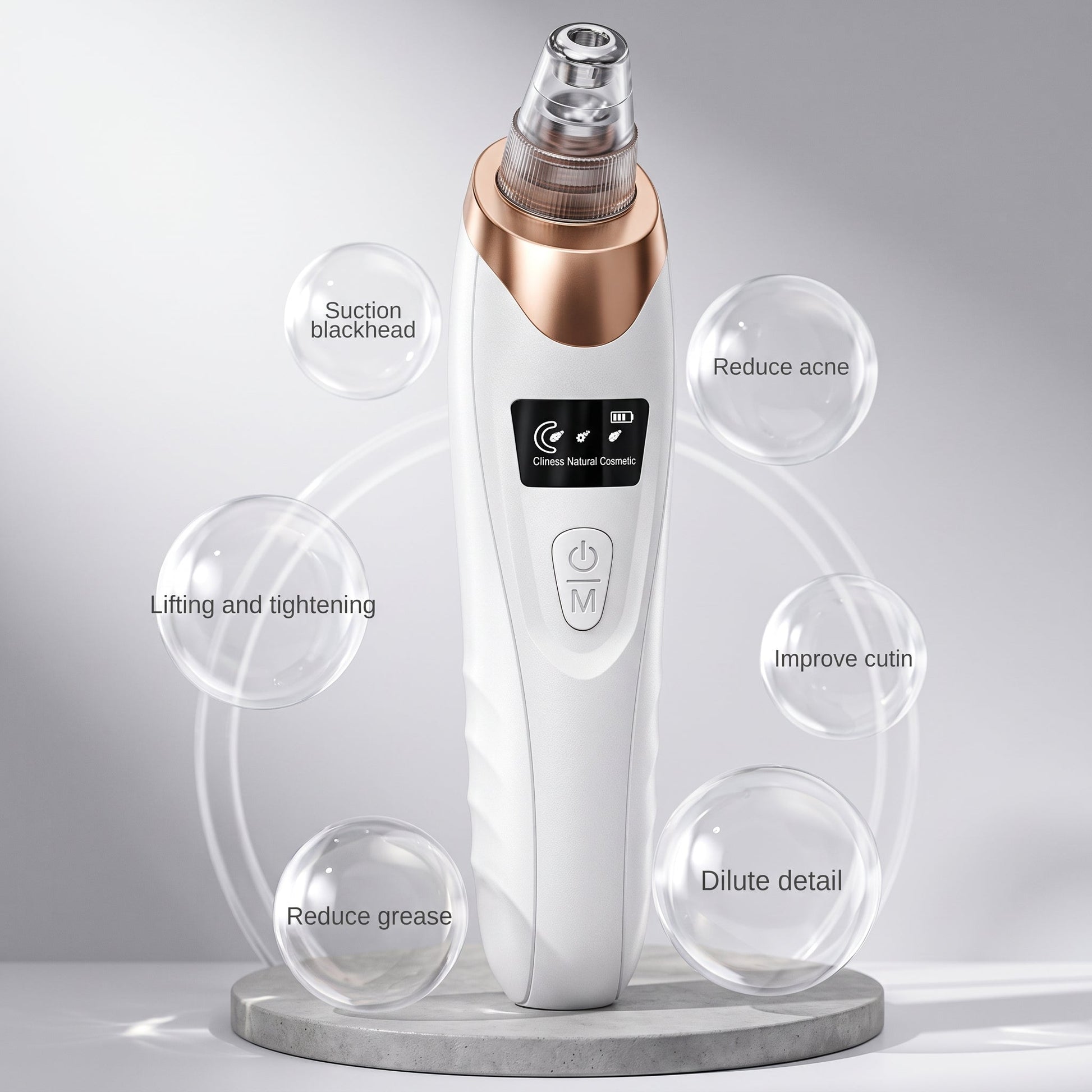 Rechargeable Blackhead Remover Vacuum – 5-Level Pore Cleaner with 4 Suction Heads - Armaa Store Pk