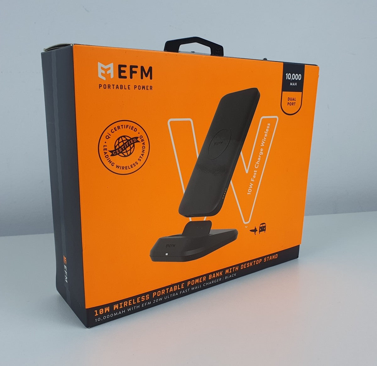 EFM 10000mAh Portable Powerbank Charger with Desktop Stand