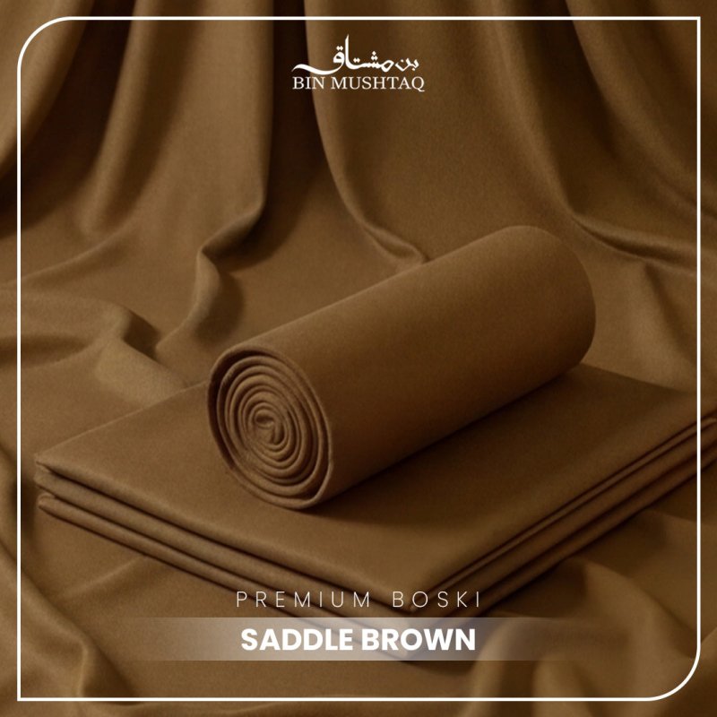 Saddle Brown - Imperial Original Unstitched Boski - Bin Mushtaq