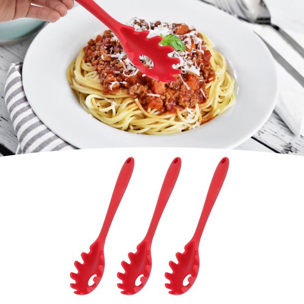 Silicone Pasta, Noodle and Spaghetti Spoon (Fork, and Server Tongs) - Armaa Store Pk