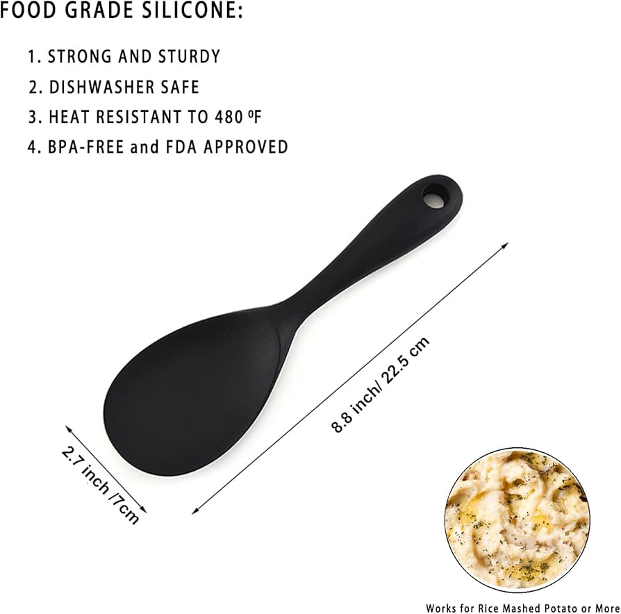 Silicone Rice Paddle Non-Stick Heat Resistant Spoon - Armaa Store Pk
