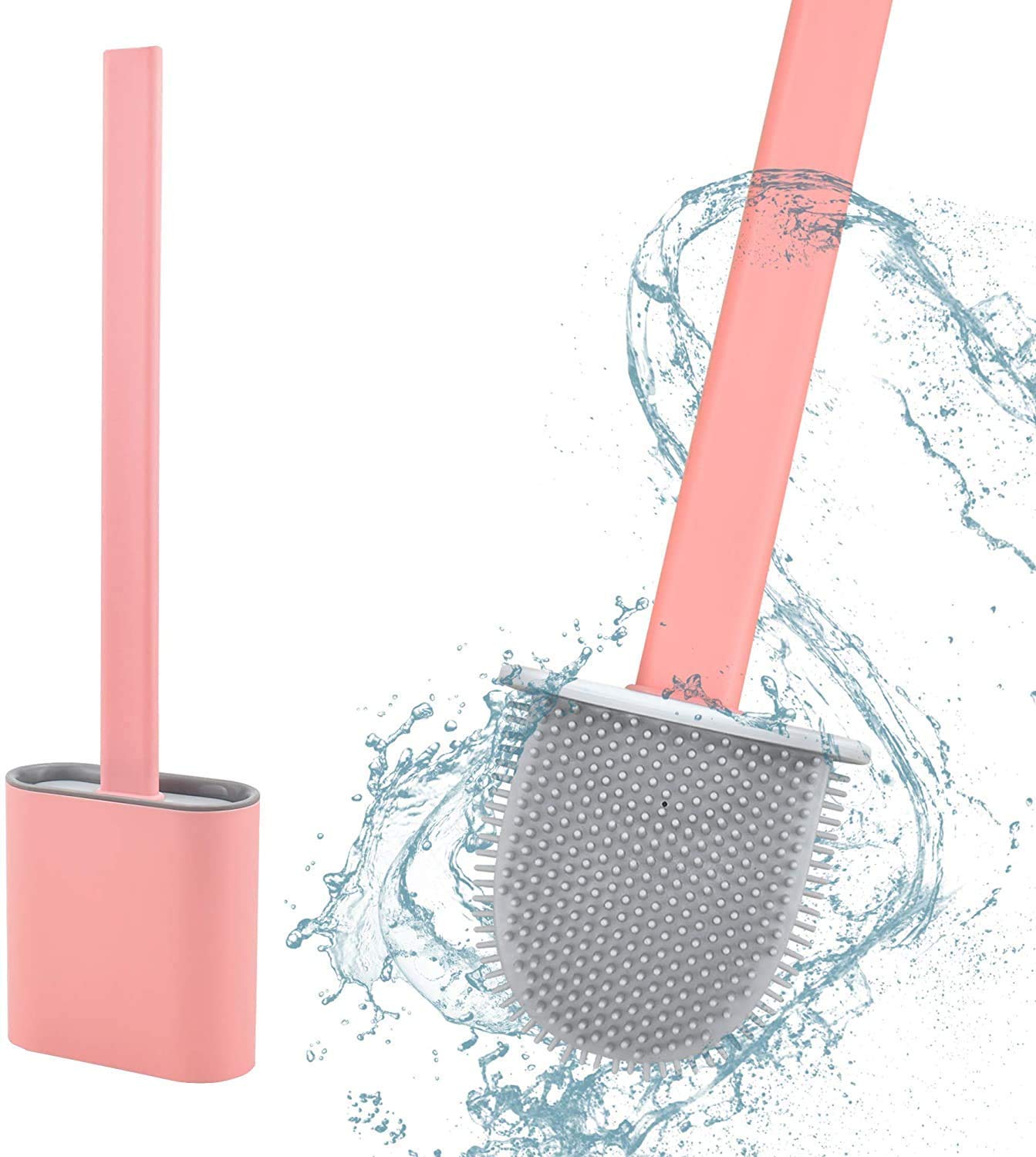 Silicone Toilet Cleaner Brush With Holder - Armaa Store Pk