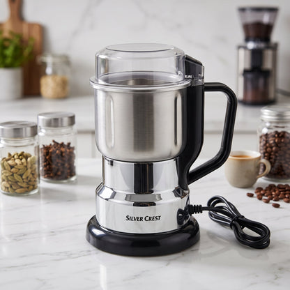 Silver Crest Electric Coffee & Spice Grinder | Stainless Steel Multi-Purpose Grinder - Armaa Store Pk