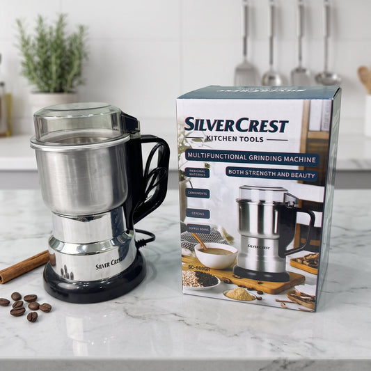 Silver Crest Electric Coffee & Spice Grinder | Stainless Steel Multi-Purpose Grinder - Armaa Store Pk
