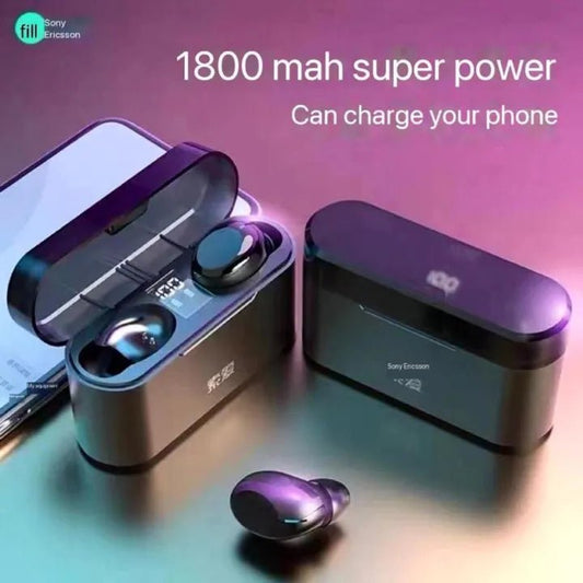 Sony Ericson A1 Wireless Airdots with 1800mAh Power Bank - Armaa Store Pk
