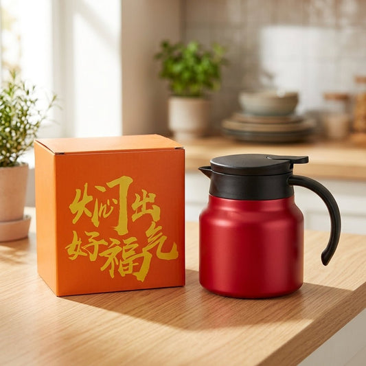 Stainless Steel Vacuum Thermos Flask with Handle – 800ml / 1000ml - Armaa Store Pk